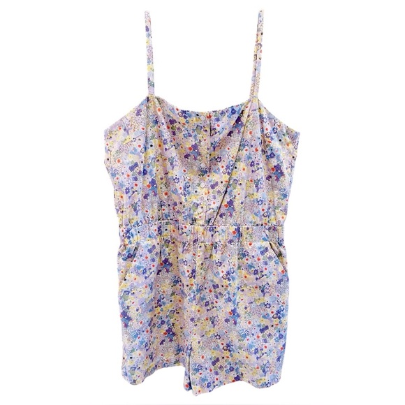 Levi’s Floral Spaghetti Strap Romper XL X-Large 100% Cotton - Picture 1 of 7